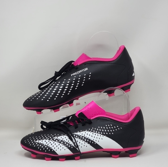 Adidas Unisex Accuracy.4 FxG GW4604 Soccer Cleats Black/Pink Men 11 Wmns 13 New - Picture 1 of 11